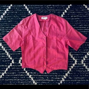 Vintage cropped pinky blouse
